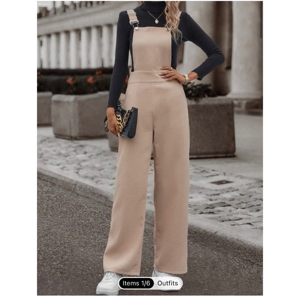 Solid Overall Jumpsuit Without Tee